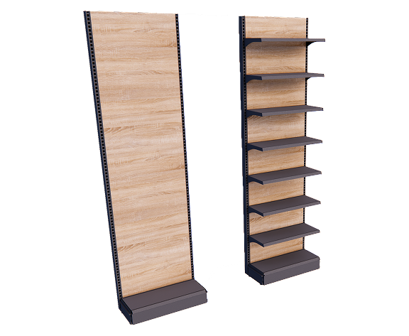 Gondole murale d officine fond bois gamme SDO