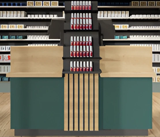 Comptoir de confidentialite ergonomique pour officine EDEN