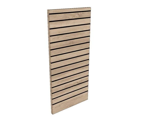 Panneau de fond multi lames pour presentation murale officine
